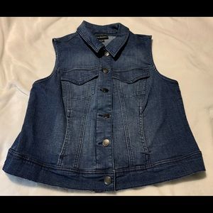 Lane Bryant Blue Denim Vest Size 14
